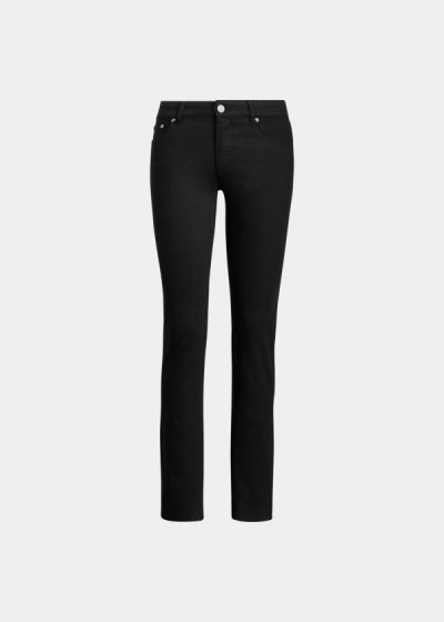 Pantalones Ralph Lauren Mujer Negros - Stretch Twill Straight - TSMAD8430